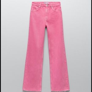 zara full length wide leg jeans